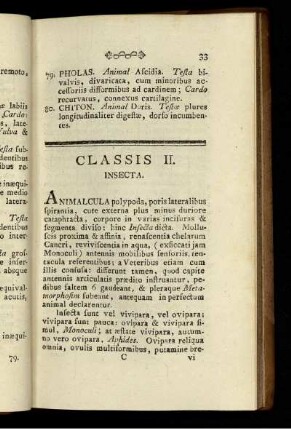 Classis II. Insecta.