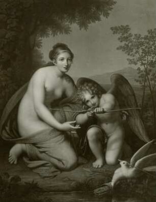 Venus lehrt Amor Bogen schiessen : Rudolph Friedrich Carl Suhrland. Venus lehrt Amor Bogen schiessen