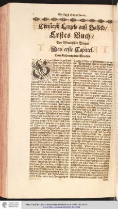 Erstes Buch/ Von Metallischen Dingen.