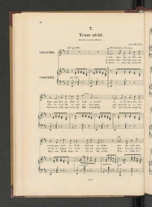 7. Traue nicht. [Piano.]