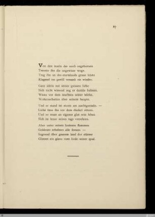 Gedicht. Der Eroberer / Ludwig Klages