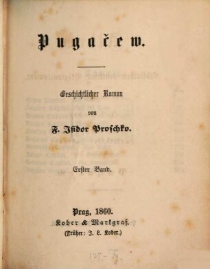 Pugačew : geschichtlicher Roman. 1