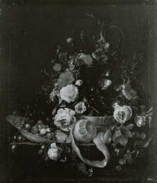 Stillleben mit einer Schachtel und einem Weinglas : Heem, Cornelis de: Stillleben mit einer Schachtel und einem Weinglas. Öl/Leinwand; 62,5 x 55,5 cm. Dresden: Gemäldegalerie Alte Meister 1224