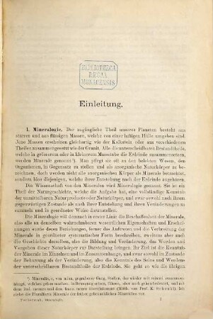 Lehrbuch der Mineralogie