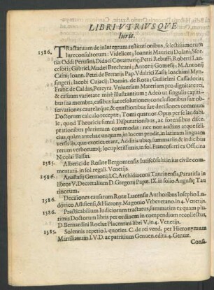 Libri Utriusque Iuris.