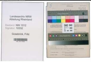 Entnazifizierung Fritz Gosebrink , geb. 29.09.1901 (Steiger)