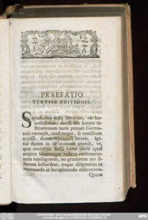 Praefatio Tertiae Editionis.