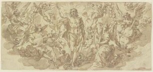 Triumphierender Christus von musizierenden Engeln umgeben