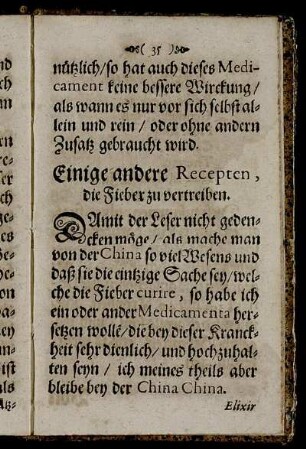 Einige andere Recepten, die Fieber zu vertreiben
