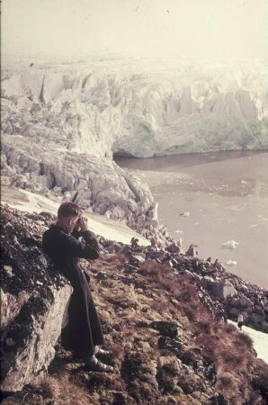 Reisefotos Norwegen. Spitzbergen. Magdalenenfjord. Wohl Kalbungsfront des Waggonway Gletschers