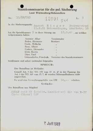 Rieger, August