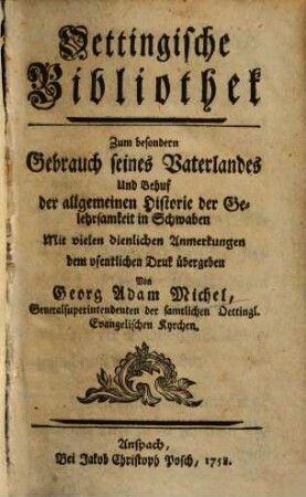 Oettingische Bibliothek, 1