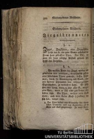 Siebenzehnter Abschnitt. Ziegelbrennerey