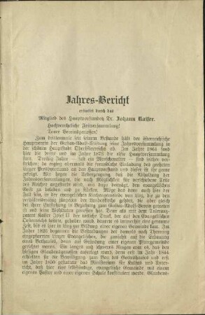 Jahres-Bericht