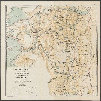 Mapa N.° II: Cordilleras que circundan al Lago Todos los Santos y a la hoya hidrográfica del Río Puelo