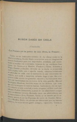 Rubén Darío en Chile - (Conclusión)