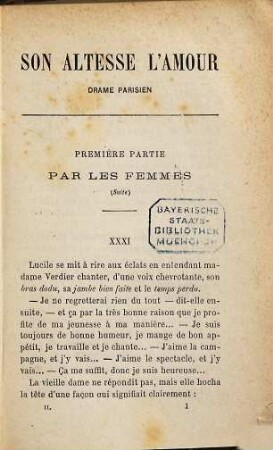Son altesse l'amour : Drame parisien, 2