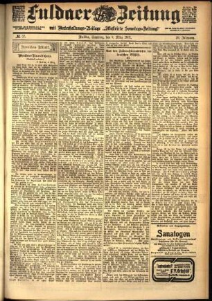 Zweite Ausgabe vom Samstag, den 09. März 1901.