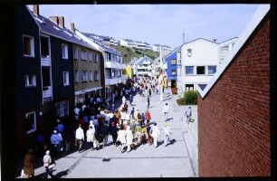 Helgoland: Straße in der Unterstadt