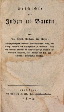 Geschichte der Juden in Baiern