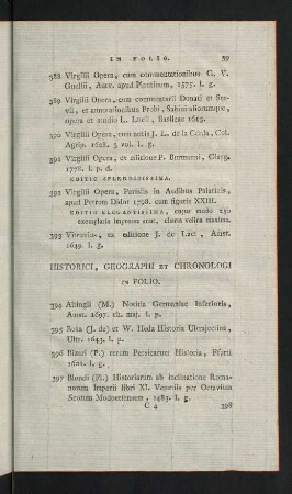 39-57, Historici, Geographi et Chronologi in Folio - Lexicographi et Bibliothecae in Folio