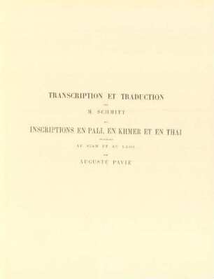 Transcription et traduction ... Inscriptions en Pali, en Khmer et en Thai