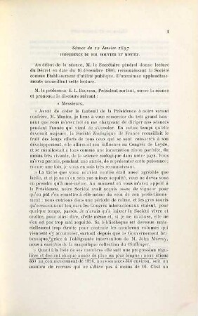 Bulletin de la Société Zoologique de France. 22. 1897