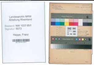 Entnazifizierung Franz Heppe , geb. 17.02.1915 (Justizangestellter)