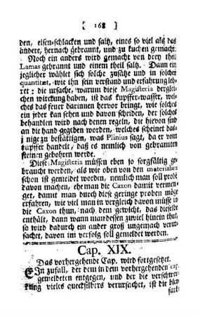 Cap. XIX. - Das vorhergehende Cap. wird fortgesetzet.