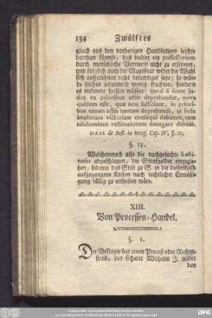 XIII. Von Processen-Handel.