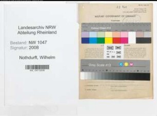 Entnazifizierung Wilhelm Nothdurft , geb. 10.01.1889 (Beamter)