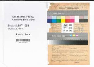 Entnazifizierung Felix Lorent , geb. 14.09.1906 (Arzt)
