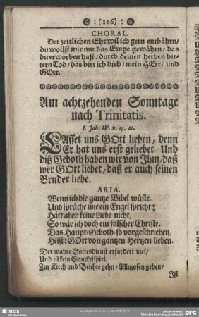 Am achtzehenden Sonntage nach Trinitatis