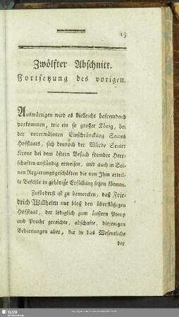 Zwölfter Abschnitt. Fortsetzung des vorigen