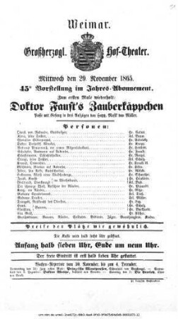 Doktor Faust's Zauberkäppchen
