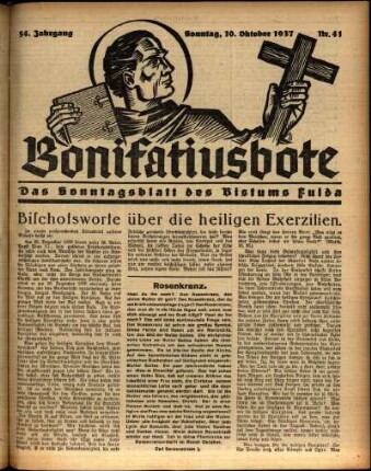 Ausgabe vom Sonntag, den 10. Oktober 1937.