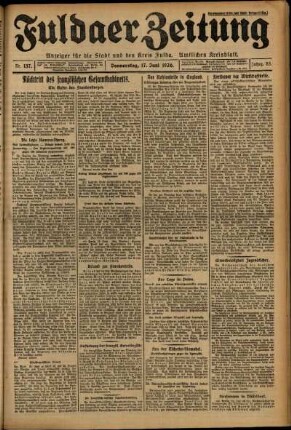 Ausgabe vom Donnerstag, den 17. Juni 1926.