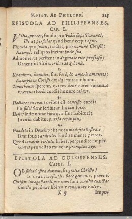 Epistola Ad Colossenses.