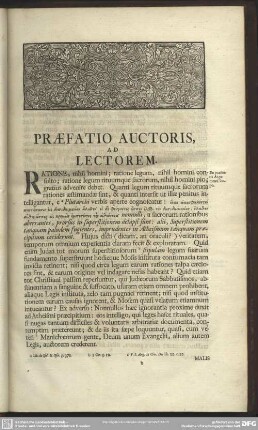 Praefatio Auctoris, Ad Lectorem