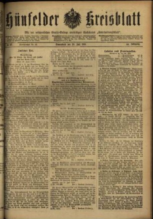Ausgabe vom Samstag, den 20. Juli 1918.