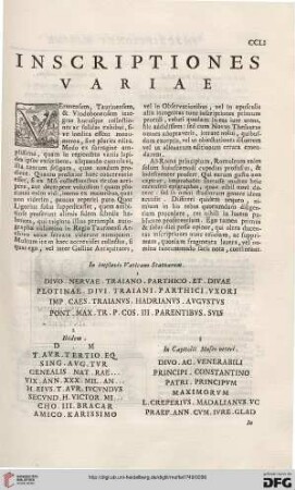 Inscriptiones variae