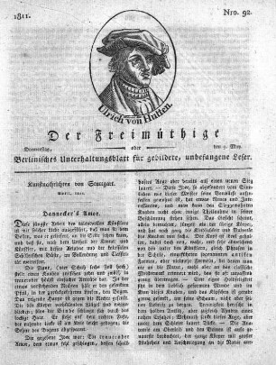 Nro. 92, Donnerstag, den 9. May 1811