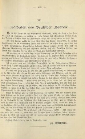 XII. Soldaten des Deutschen Heeres!