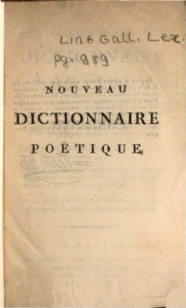 Nouveau Dictionnaire poetique