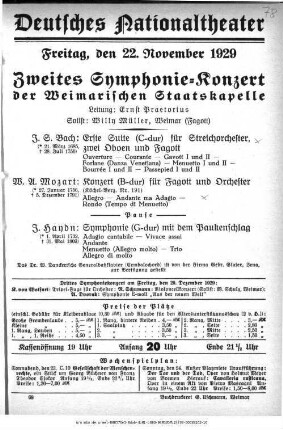 Zweites Symphonie-Konzert