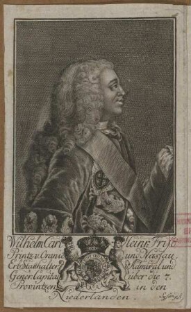 Bildnis des Wilhelm Carl Heinr. Friso v. Oranie und Nassau
