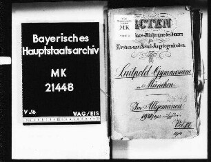 München. Luitpoldgymnasium. Im allgemeinen.