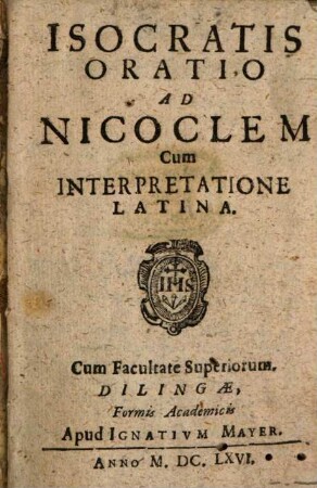 Oratio ad Nicoclem