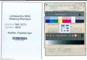 Entnazifizierung Friedrich Karl Koehler , geb. 20.09.1892 (Geschaeftsinhaber)