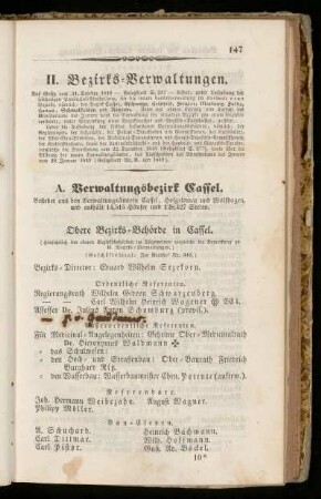 II. Bezirks=Verwaltungen.